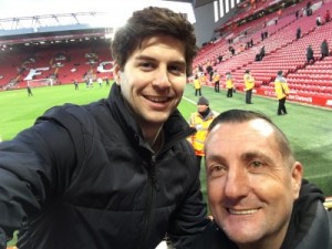 Julius Pi and Craig AllPronix at Anfield